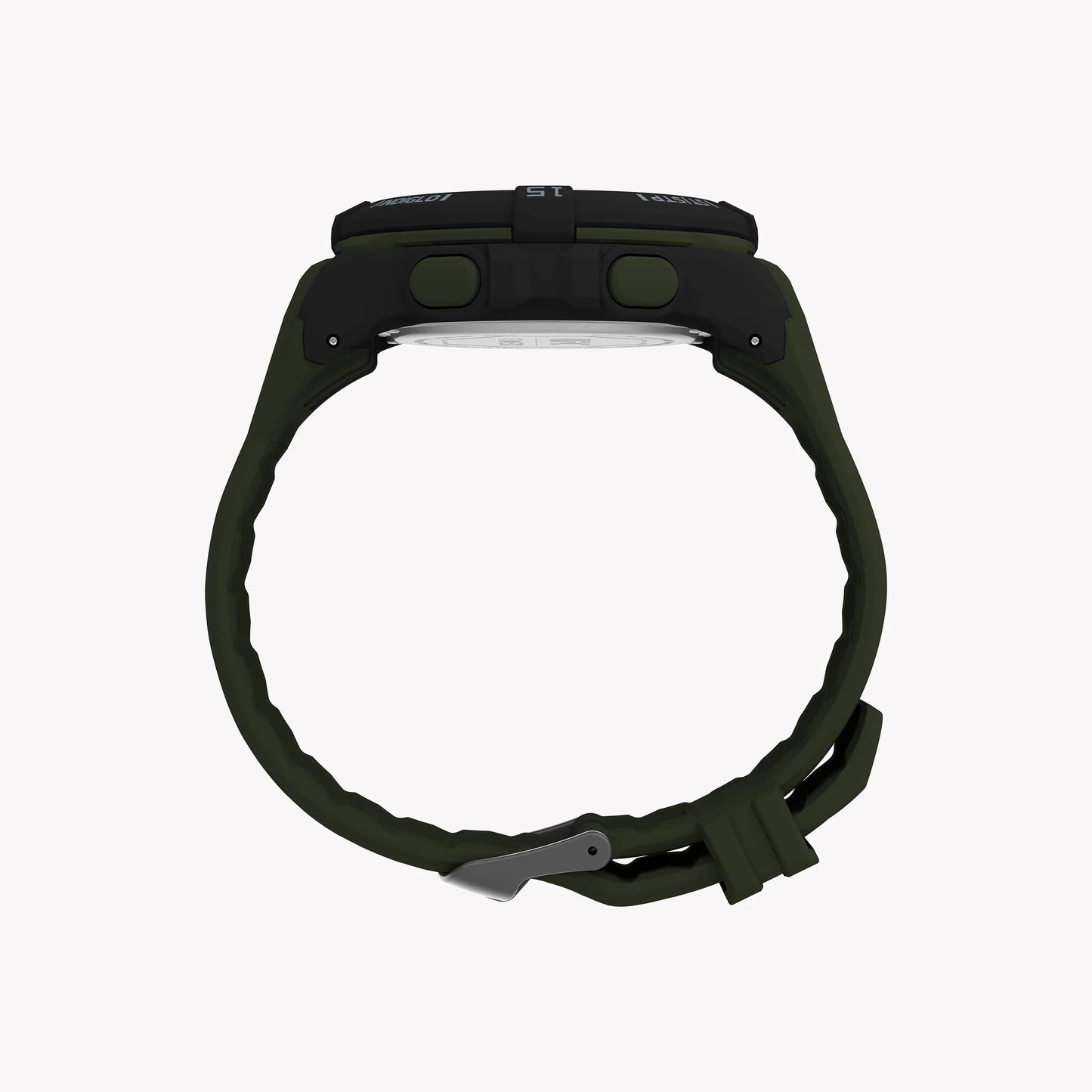 Timex Men's Black Resin Watch, Green Band | T5K836