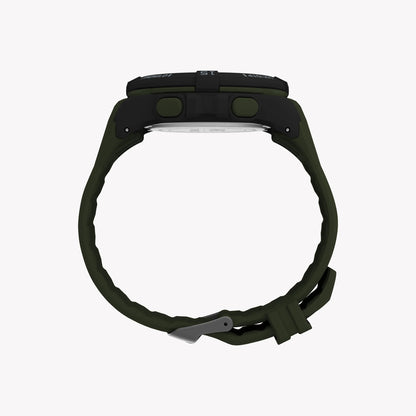 Timex Men's Black Resin Watch, Green Band | T5K836