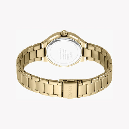 Esprit Women's Gold Stainless Steel Watch, Champagne Dial | ES1L202M0025