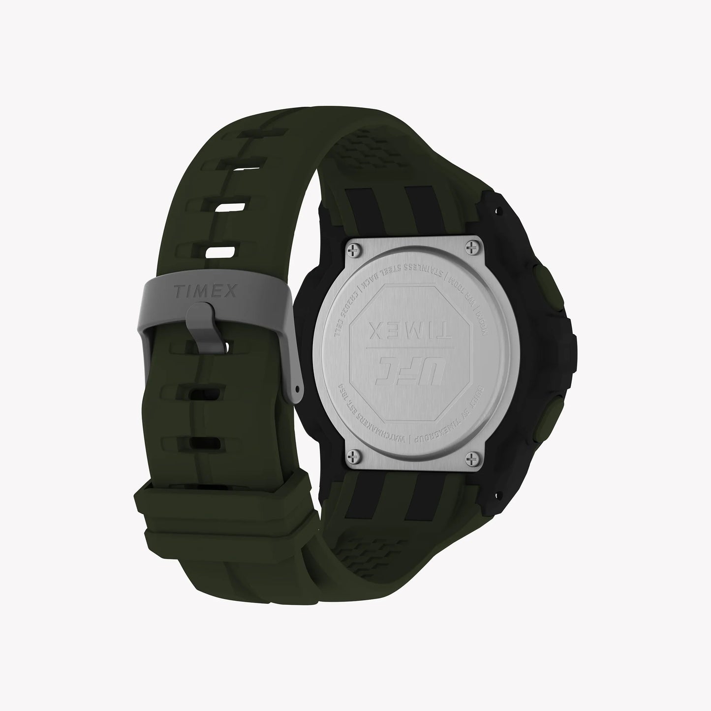 Timex Men's Black Resin Watch, Green Band | T5K836