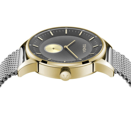 TRNDA Men's Gold Stainless Steel Watch, Gray Dial | TRNDA-43G