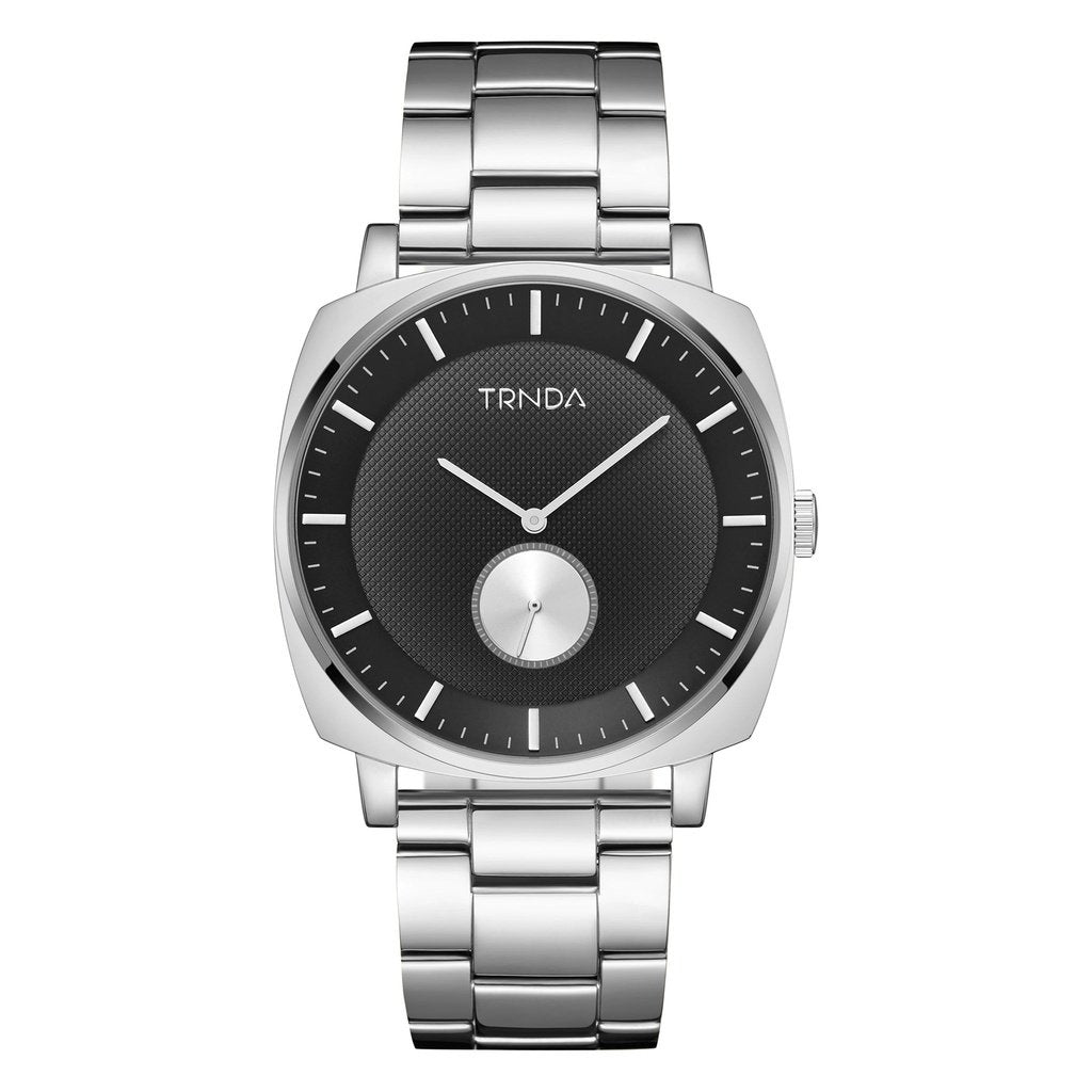TRNDA Men's Stainless Steel Watch, Gradient Dark Grey Dial | TRNDA-SQ45