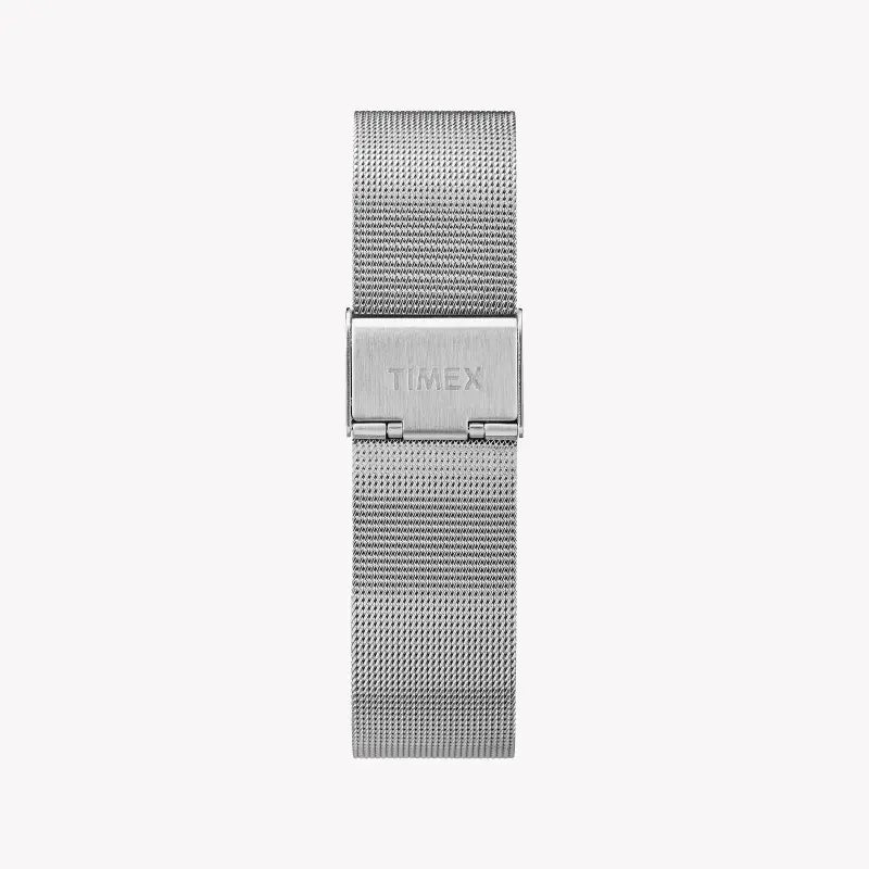 Timex Men's Silver Stainless Steel Watch, Black Dial | TW2R71500