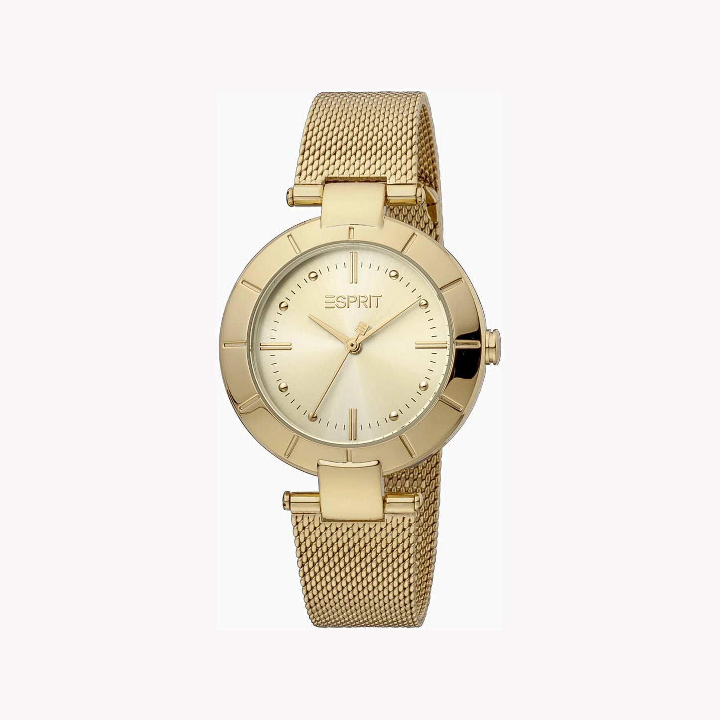 Esprit Women's Gold Stainless Steel Watch, Champagne Dial | ES1L104M0035