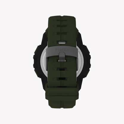 Timex Men's Black Resin Watch, Green Band | T5K836