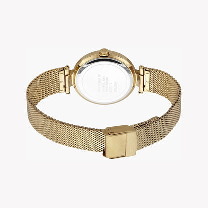 Esprit Women's Gold Stainless Steel Watch, Champagne Dial | ES1L104M0035